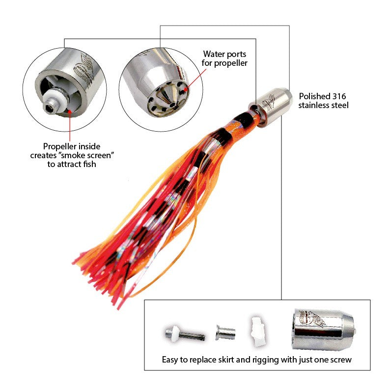 Trolling Lures - Jet Propeller Head - OceanLuresUSA